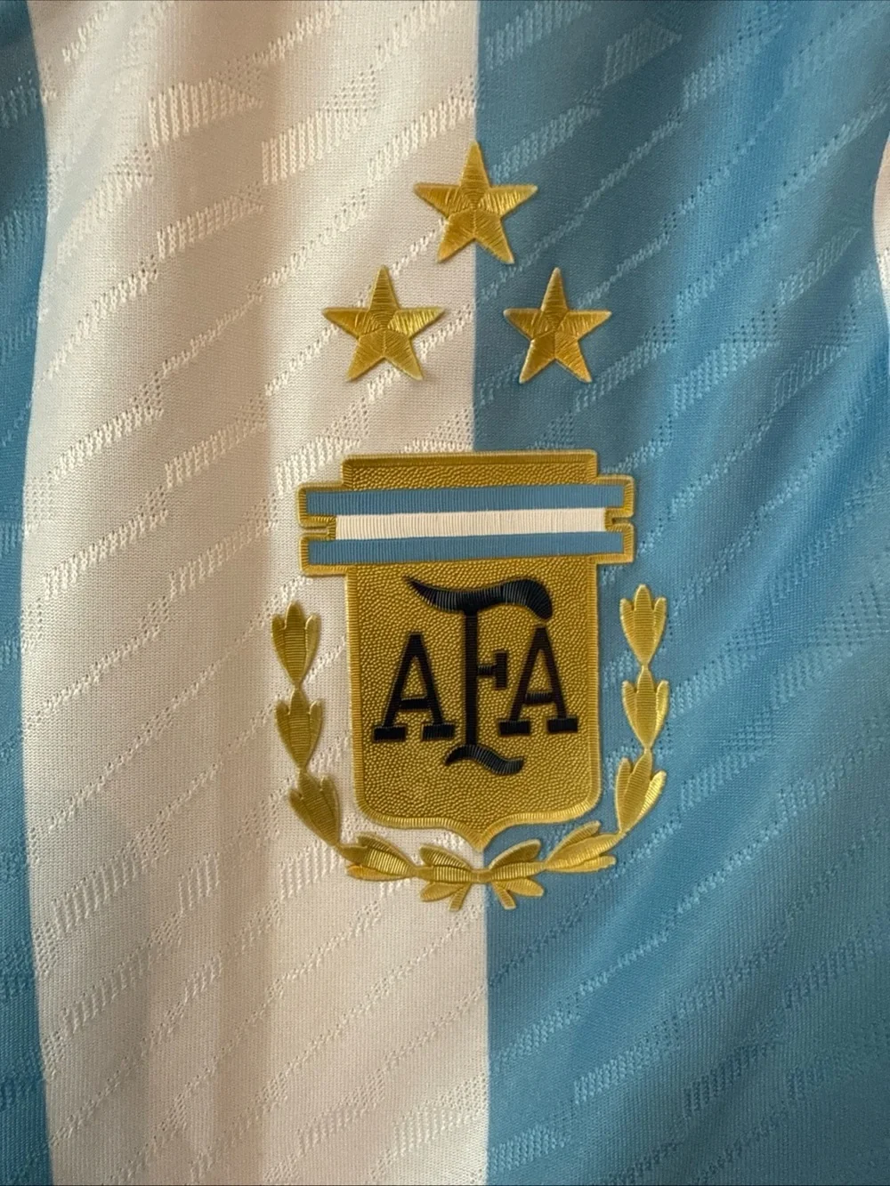 Adidas Argentina Jersey World Cup 2022 Home Soccer Shirt Slim Blue/White Men Med